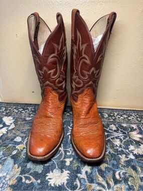 Ladies Hondo Smooth Ostrich Cowboy Boots